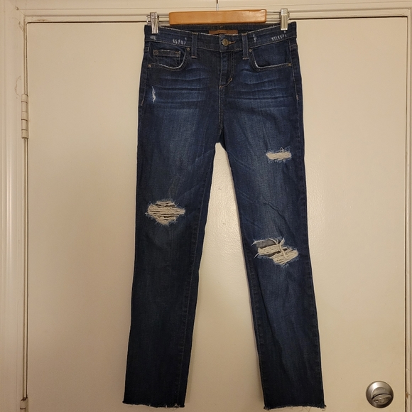 Joe's Jeans Denim - Joe's Jeans Straight Crop Distressed Jeans Size 25
